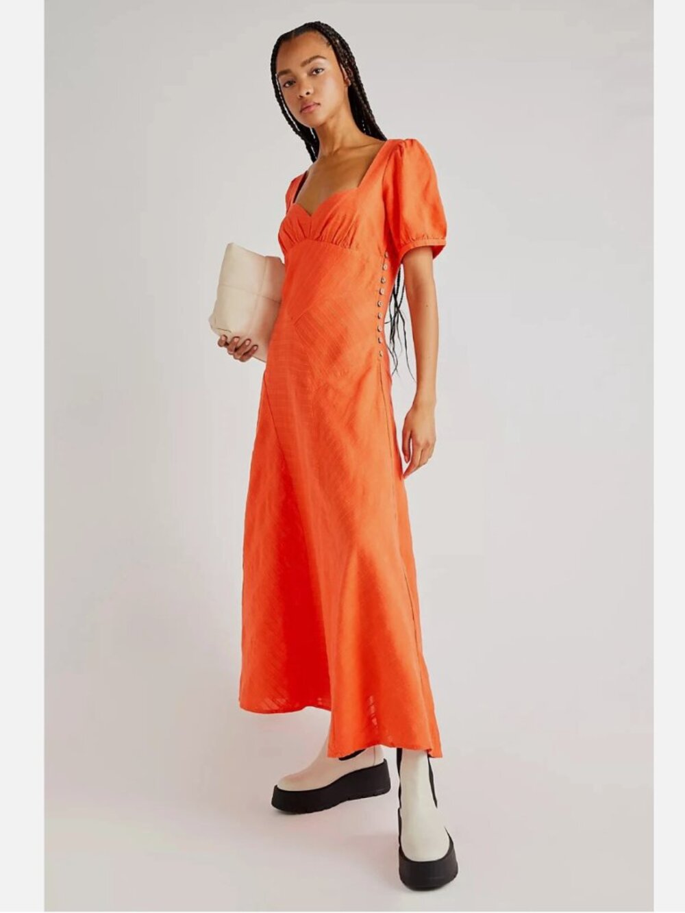 New Free People Catch The Light Midi Dress Size Small MSRP: $108